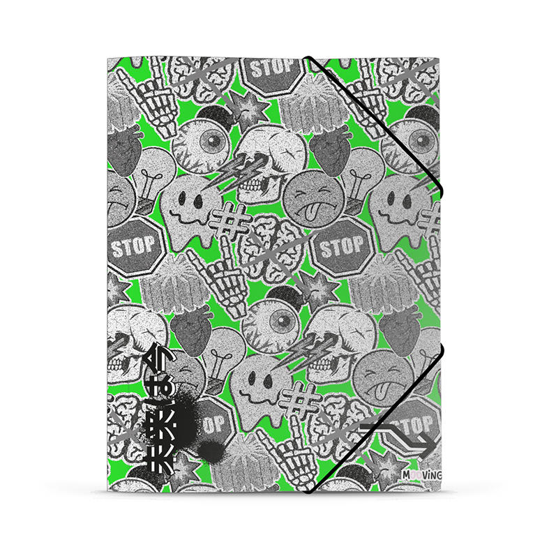 Carpeta Oficio 3 solapas Black Mood