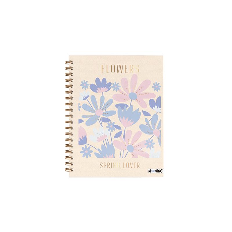 Cuaderno 16x21 espiral Tapa Dura 80 hjs. Garden