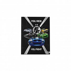Cuaderno 16x21 T/D Cosido 48 hjs. Rapido y Furioso