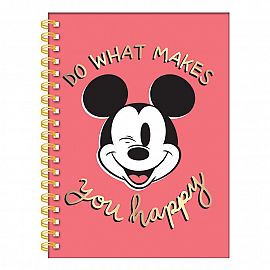 Cuaderno 16x21 espiral Tapa Dura 80 hjs. Mickey Mouse