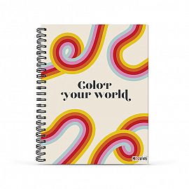 Cuaderno A4 Tapa dura 96 hjs. Rainbow